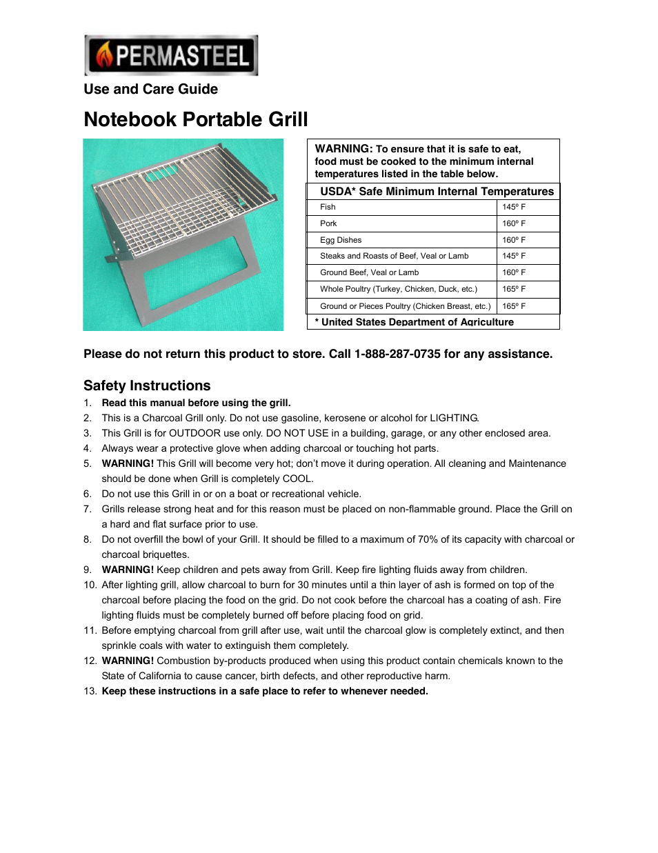 Permasteel PS-103 User Manual | 2 pages