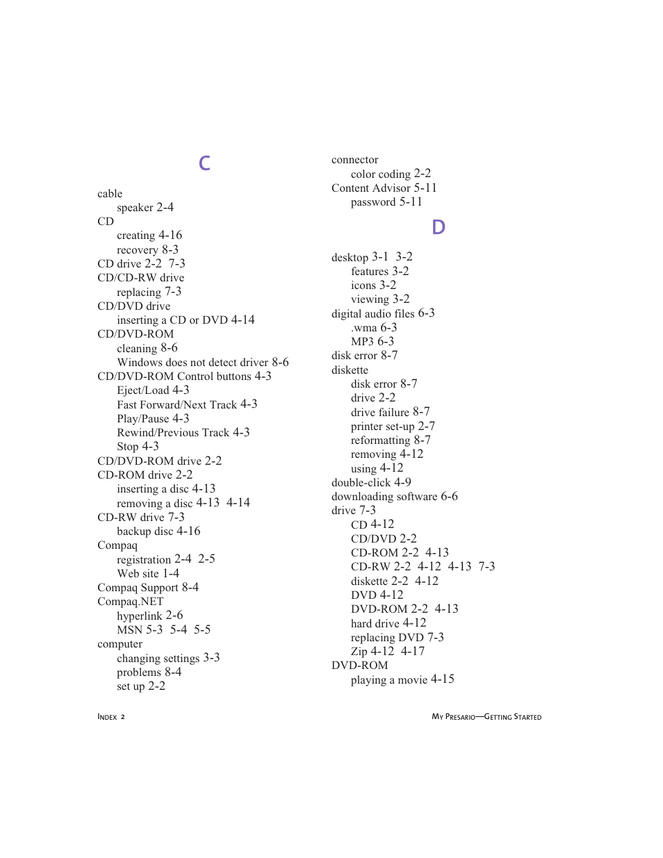 Compaq Presario User Manual | Page 91 / 96