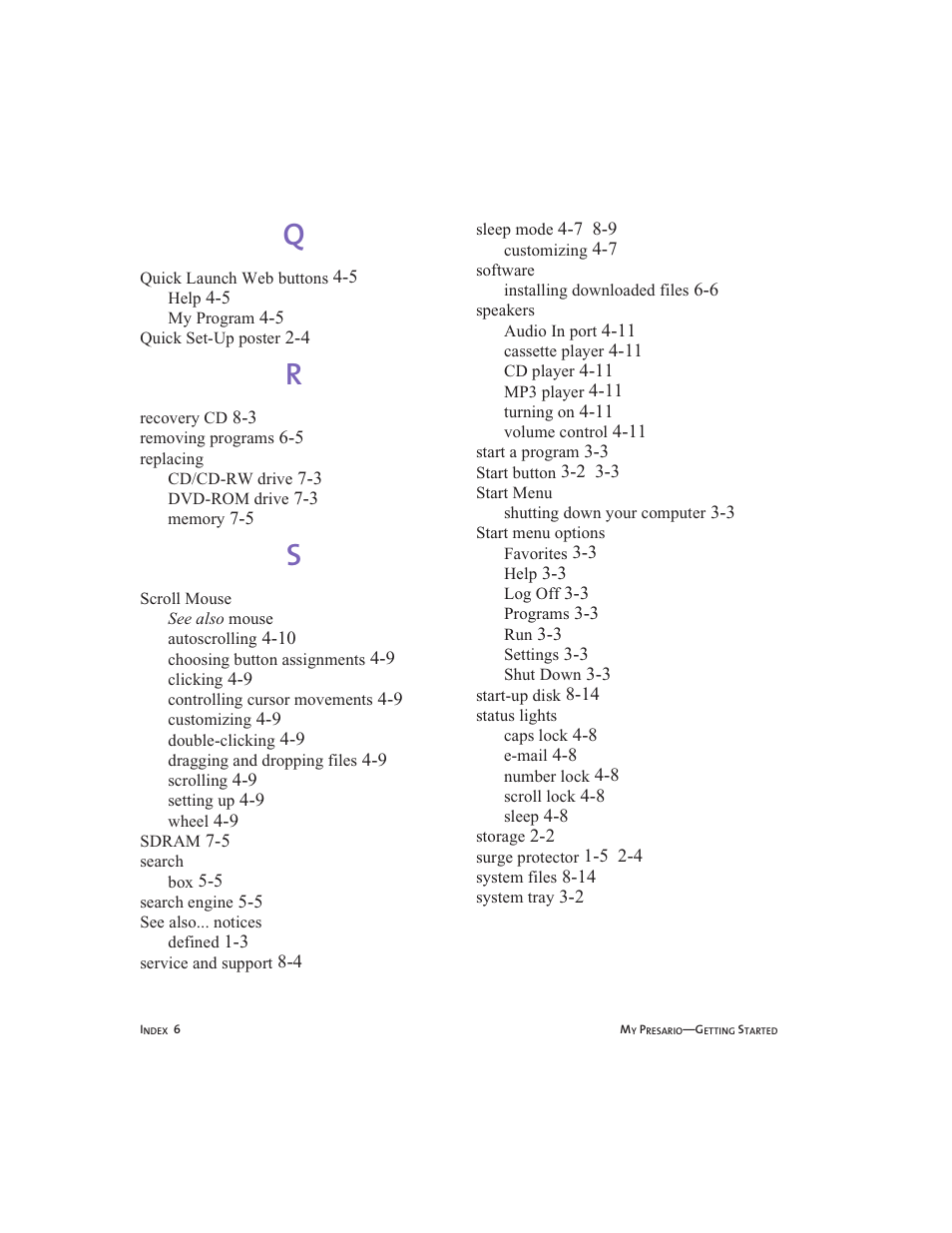 Compaq Presario User Manual | Page 95 / 96