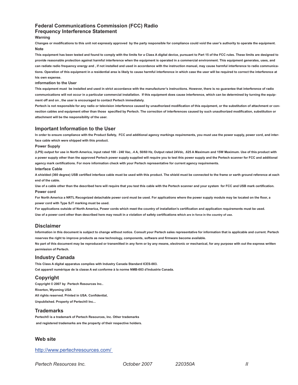 Pertech 6100 Series User Manual | Page 3 / 16