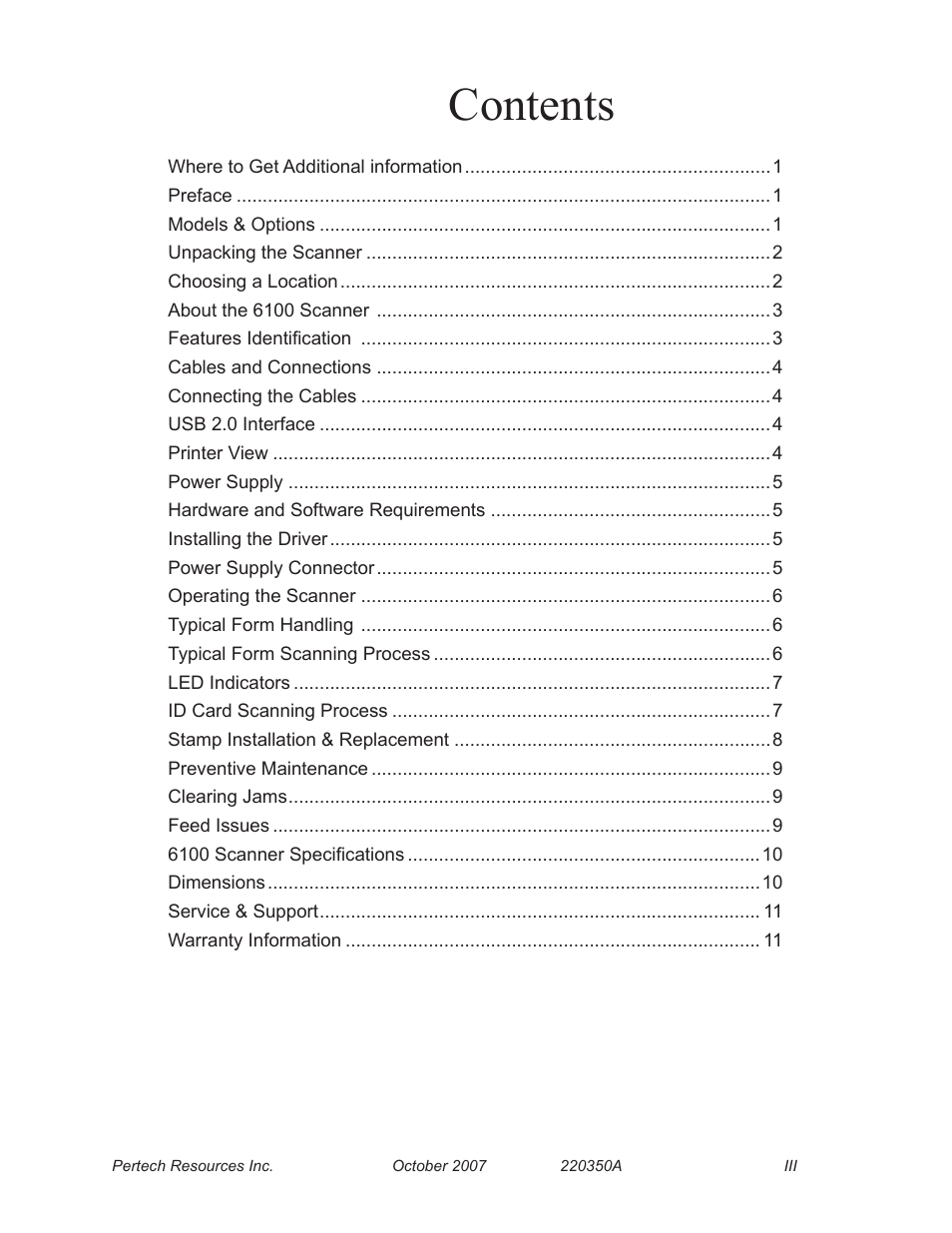 Pertech 6100 Series User Manual | Page 4 / 16