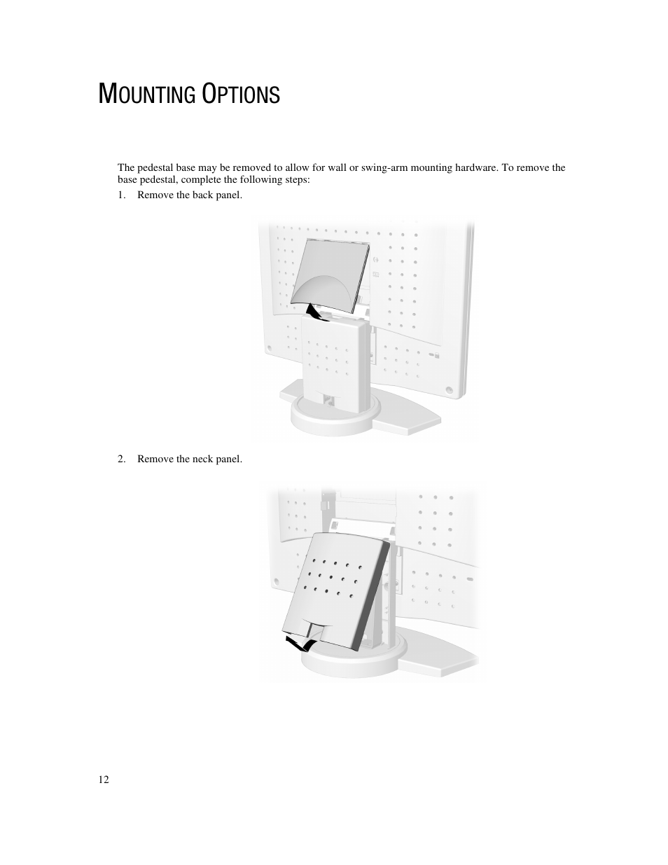 Ounting, Ptions | Compaq FP745A User Manual | Page 14 / 66