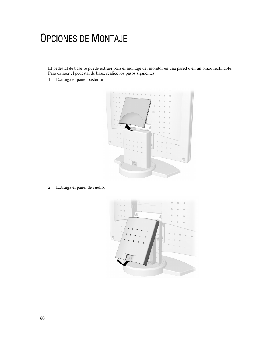 Pciones de, Ontaje | Compaq FP745A User Manual | Page 62 / 66