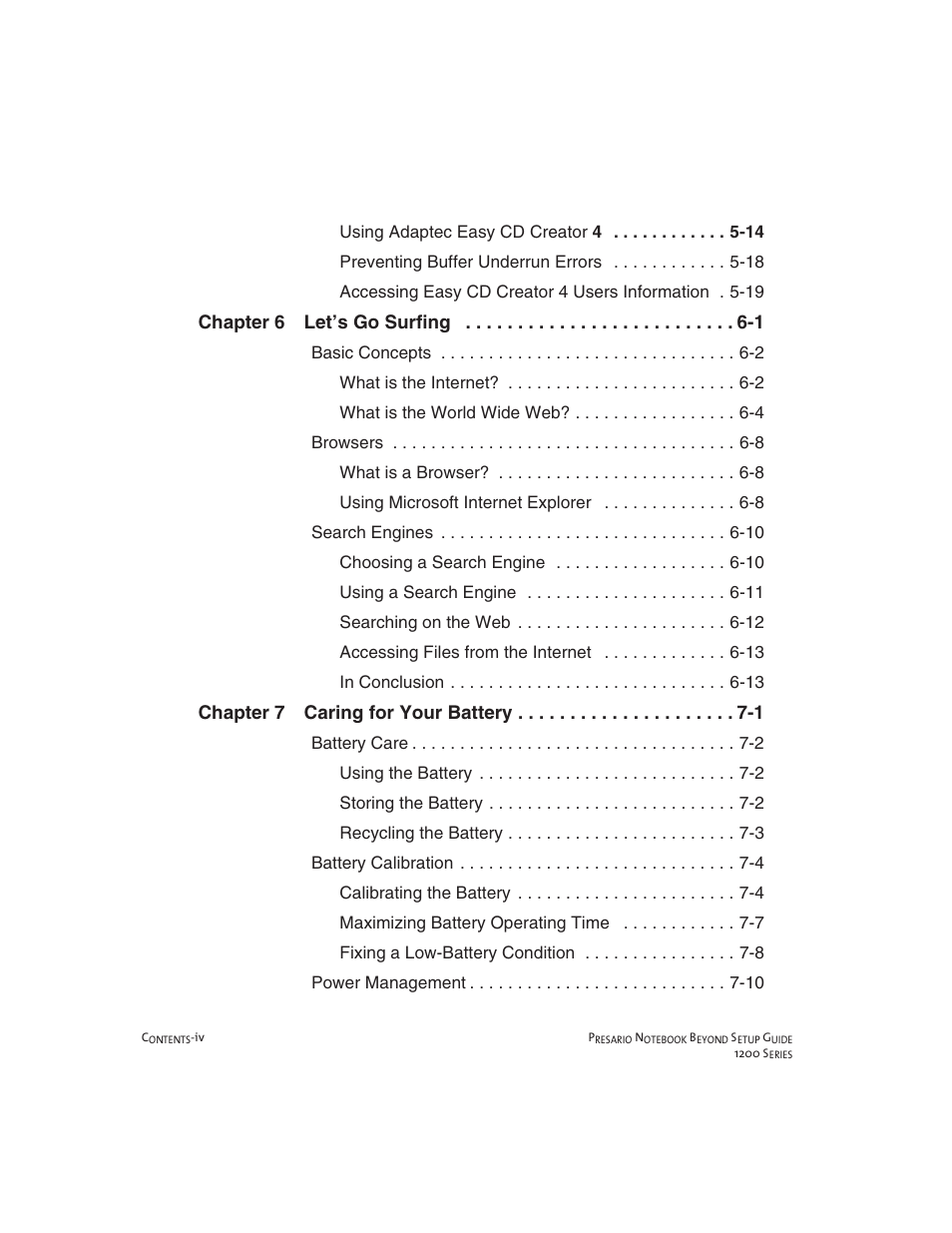 Compaq 1200 User Manual | Page 6 / 158