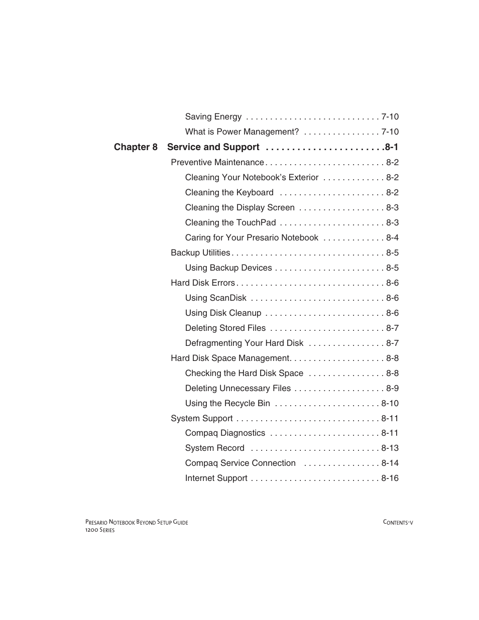 Compaq 1200 User Manual | Page 7 / 158