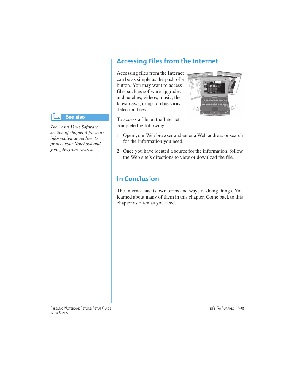 Accessing files from the internet | Compaq 1200 User Manual | Page 77 / 158