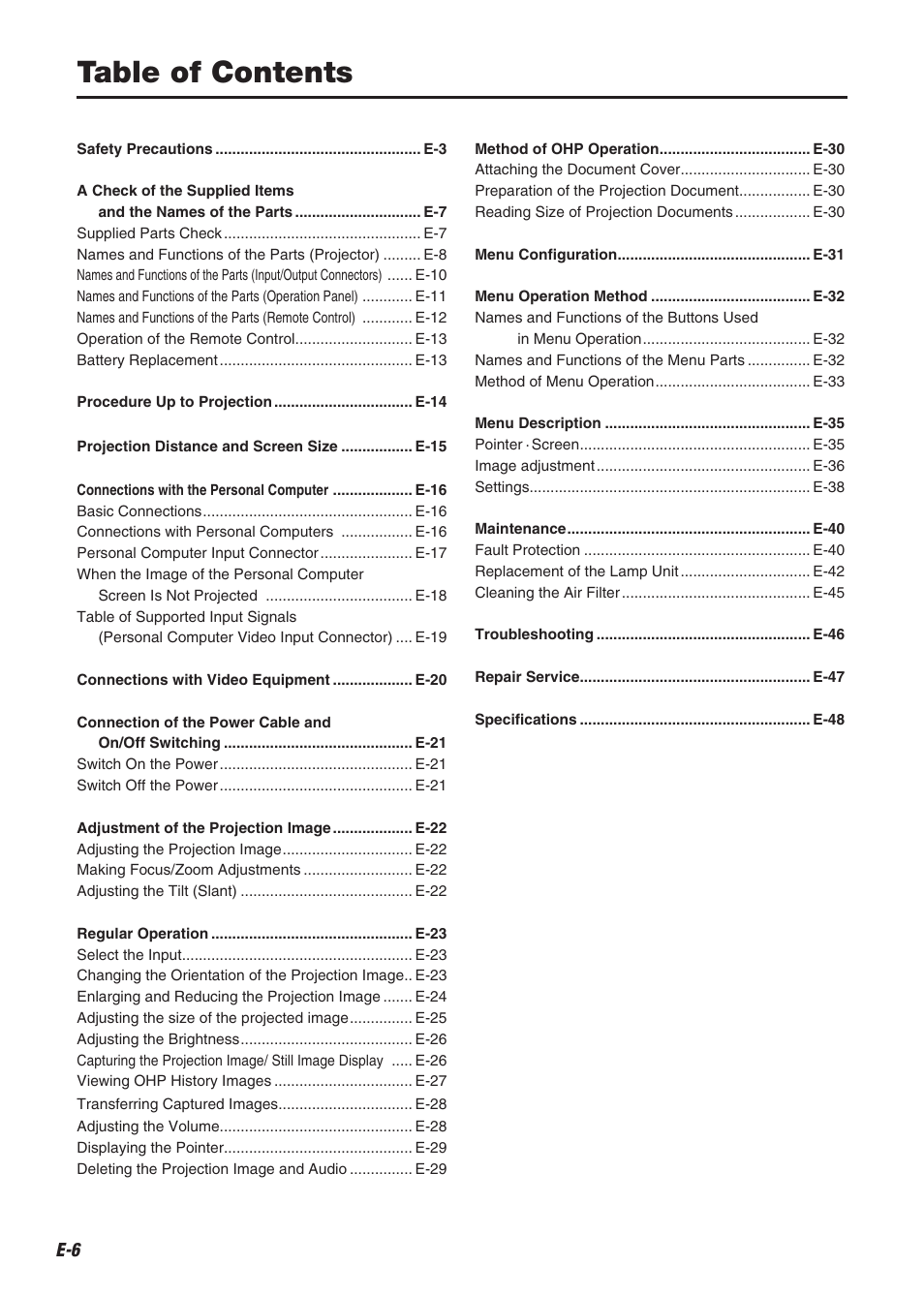 Compaq iP-60E User Manual | Page 7 / 50