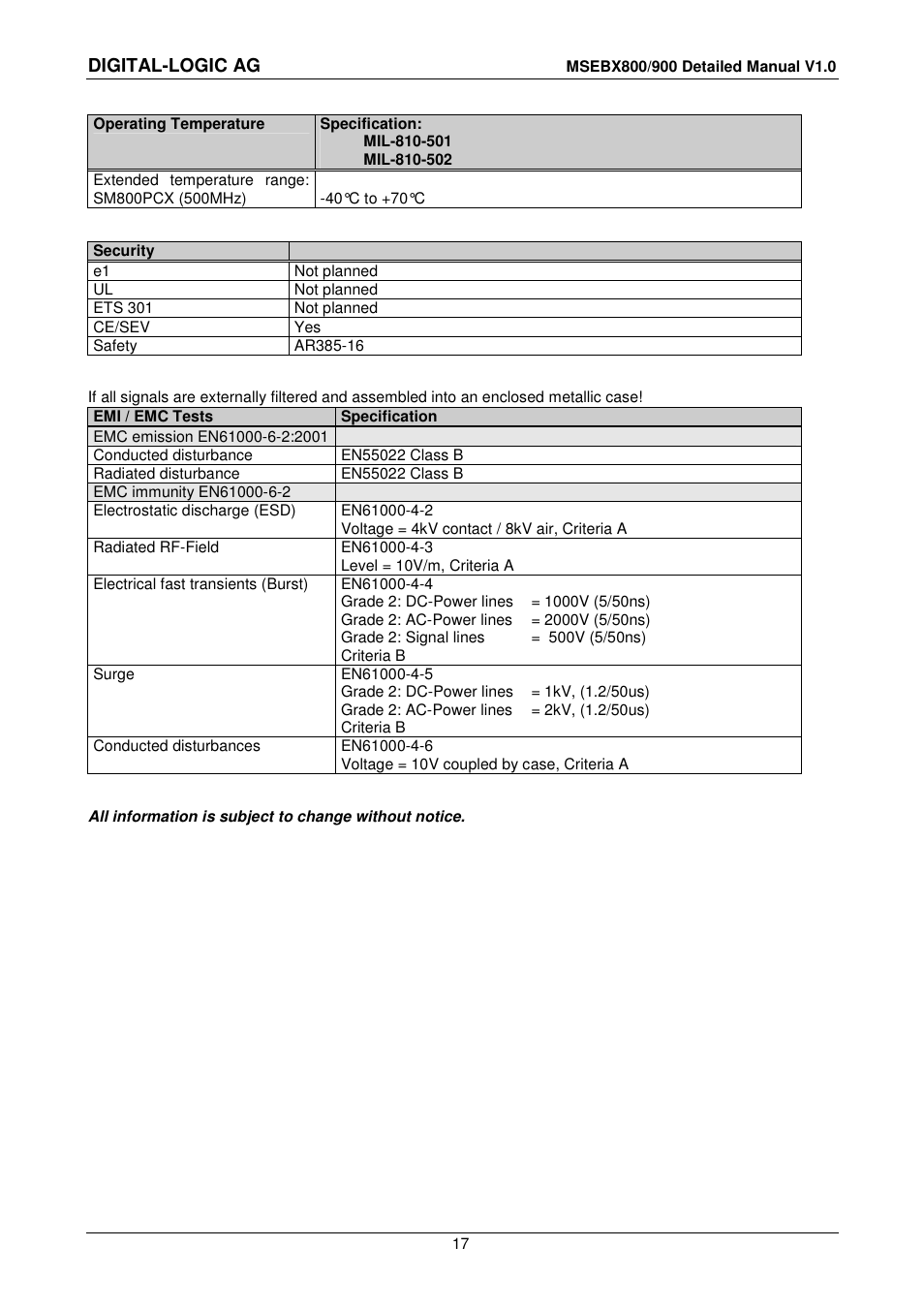 Digital-logic ag | Compaq MICROSPACE MSEBX900 User Manual | Page 17 / 53