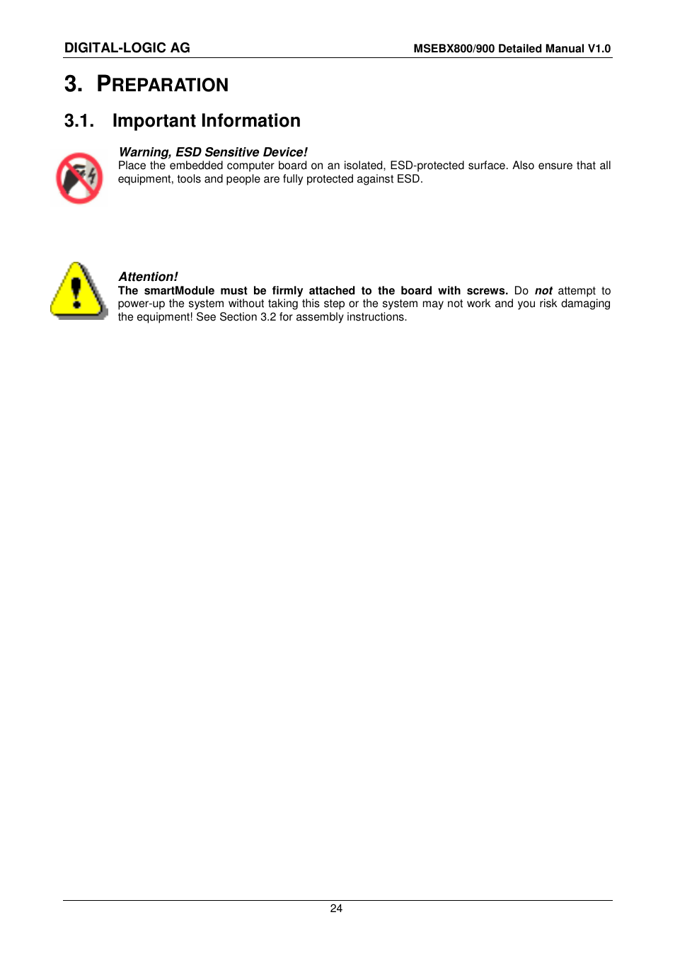 3 preparation, 1 important information, Reparation | Important information | Compaq MICROSPACE MSEBX900 User Manual | Page 24 / 53