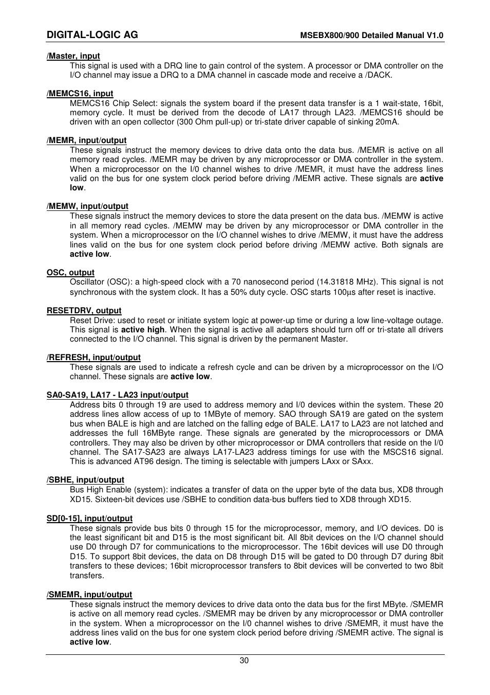 Digital-logic ag | Compaq MICROSPACE MSEBX900 User Manual | Page 30 / 53