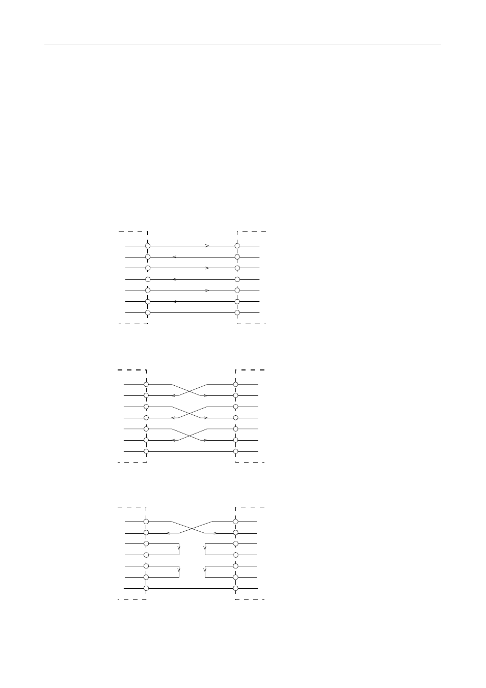 Connecting the cable, Hardware setup com-2(pc)f 32, Figure 3.10. example connection to a modem | Figure 3.11. example connection to a pc, Figure 3.12. example connection to a device | Compaq Contec COM-2(PC)F User Manual | Page 41 / 77