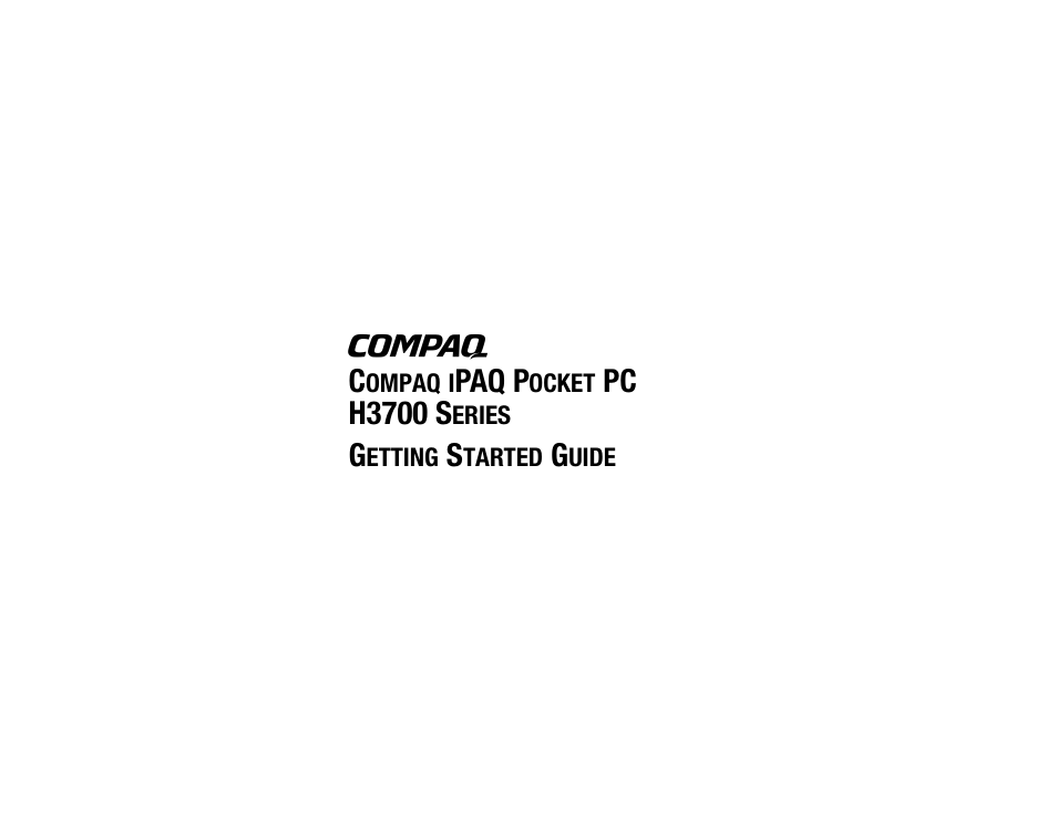 Compaq IPAQ H3700 User Manual | 56 pages