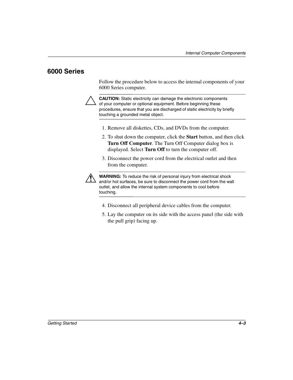 6000 series, 6000 series –3 | Compaq 6000 User Manual | Page 39 / 70