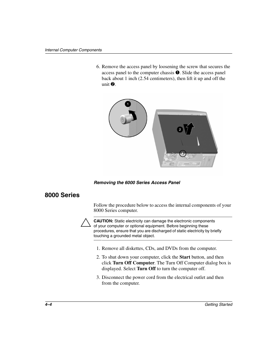 8000 series, 8000 series –4 | Compaq 6000 User Manual | Page 40 / 70