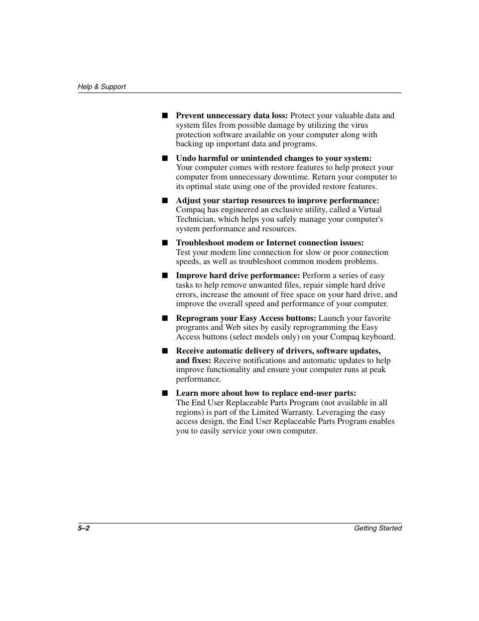 Compaq 6000 User Manual | Page 46 / 70