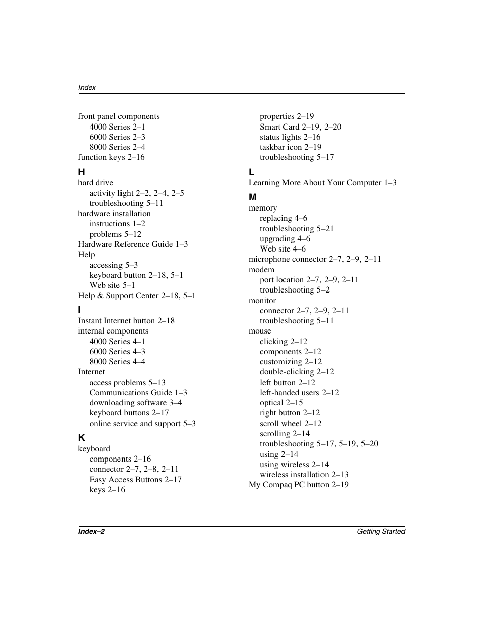 Compaq 6000 User Manual | Page 68 / 70