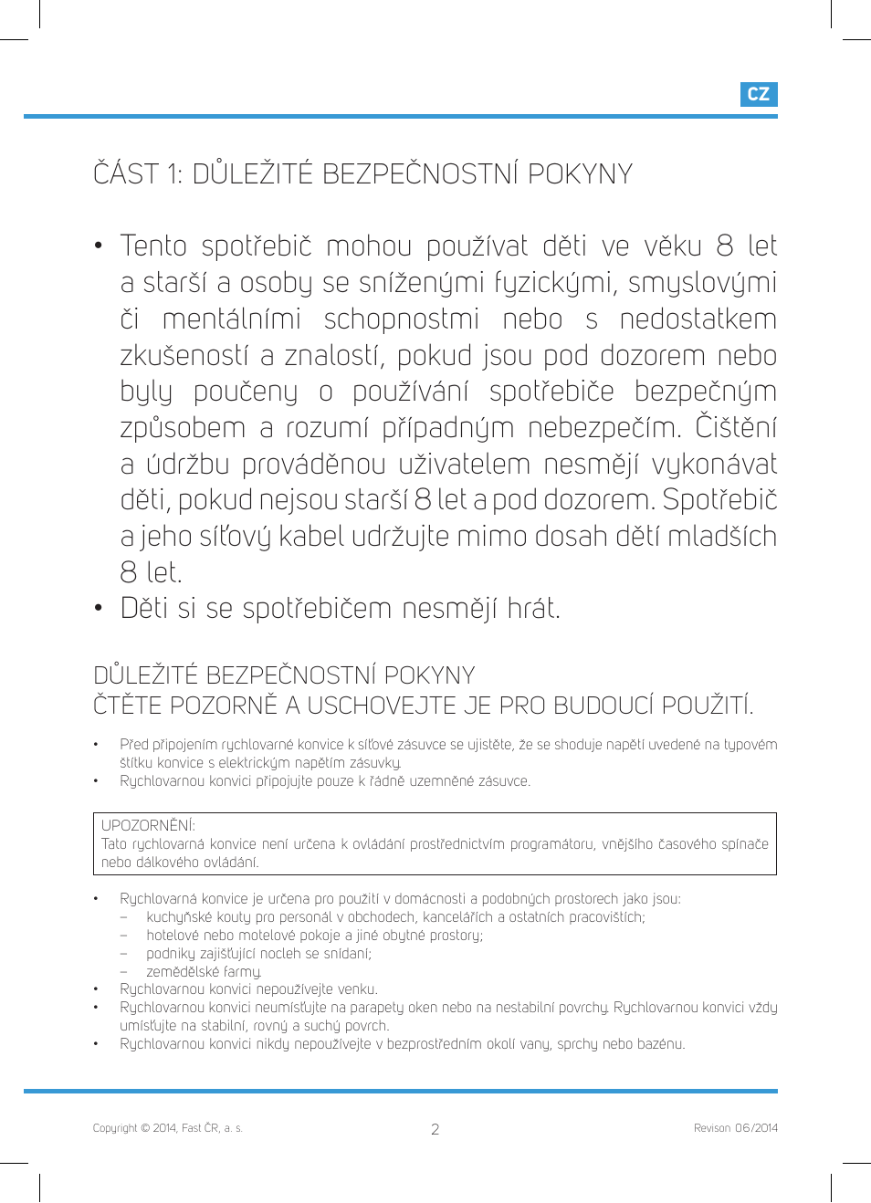 Část 1: důležité bezpečnostní pokyny | Philco PHWK 2012 User Manual | Page 13 / 48