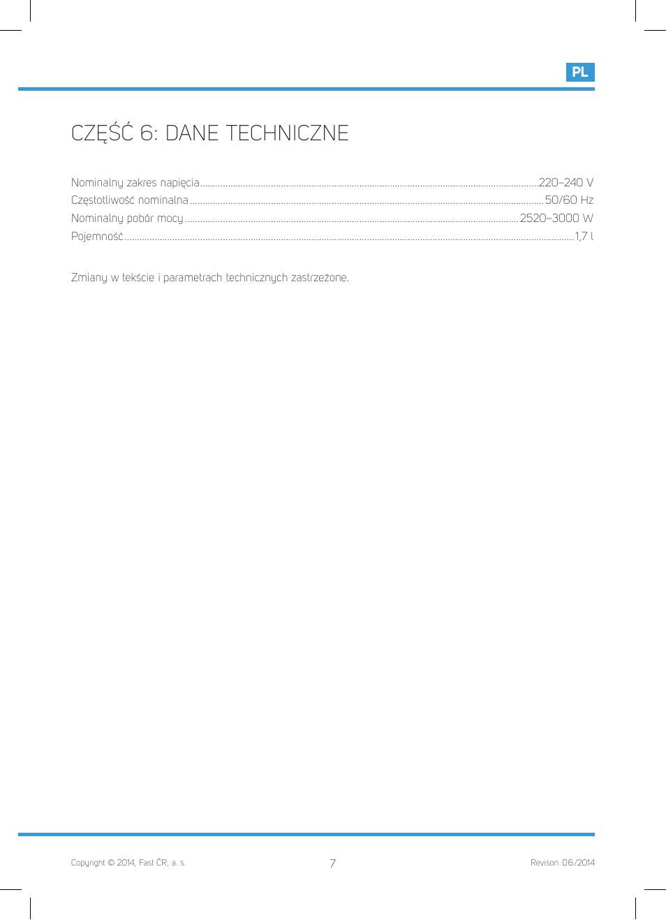 Część 6: dane techniczne | Philco PHWK 2012 User Manual | Page 45 / 48