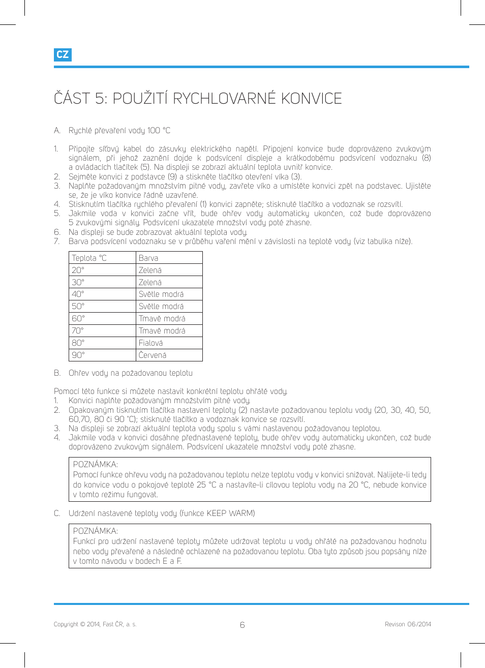 Část 5: použití rychlovarné konvice | Philco PHWK 2002 User Manual | Page 18 / 52