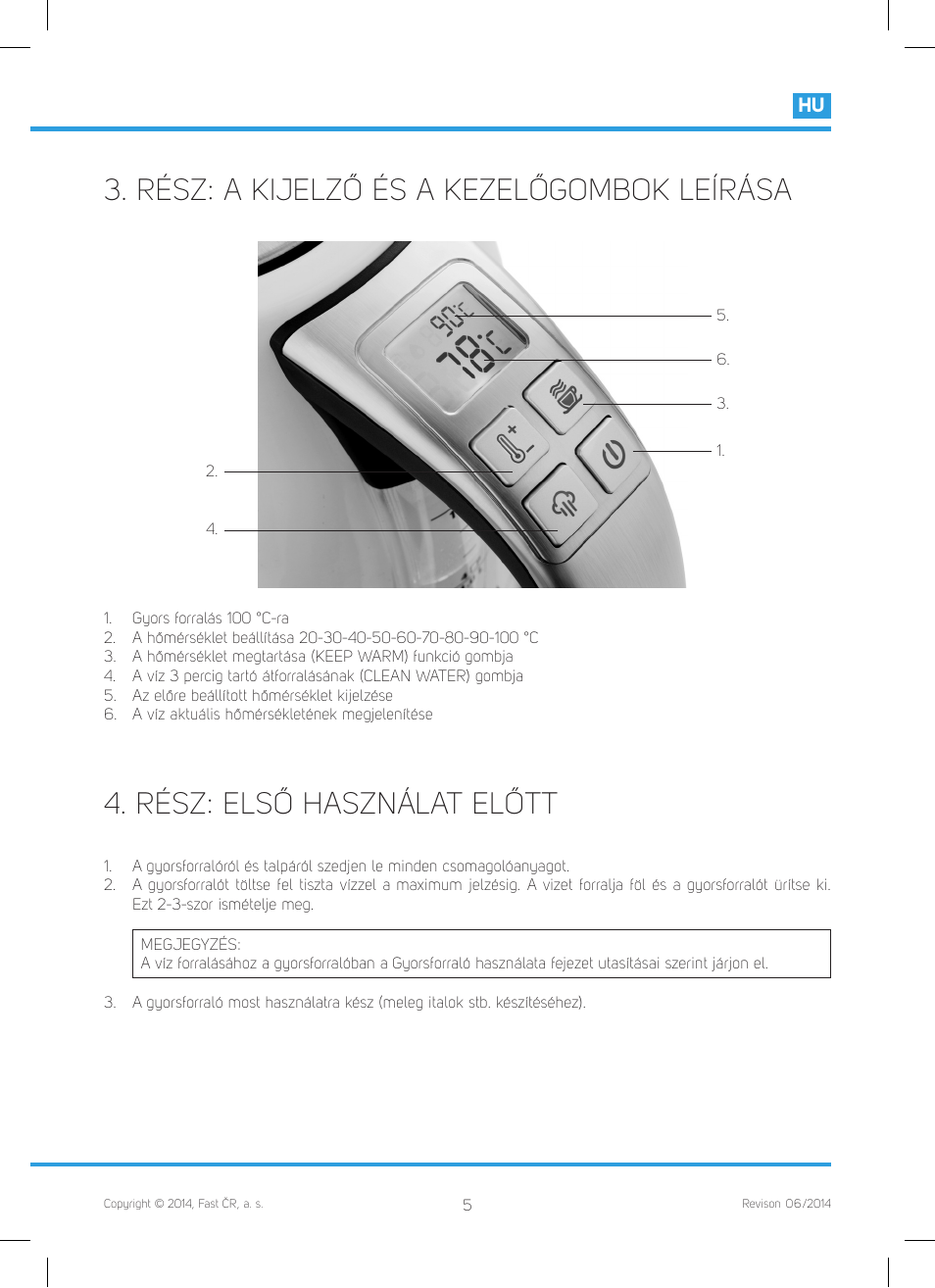 Rész: a kijelző és a kezelőgombok leírása, Rész: első használat előtt | Philco PHWK 2002 User Manual | Page 37 / 52