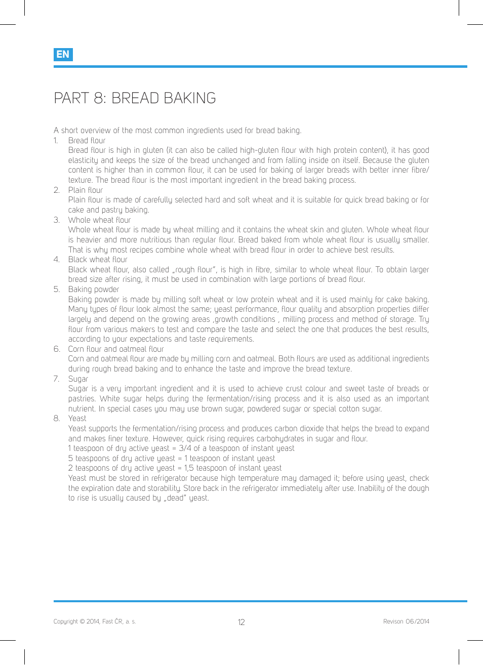 Part 8: bread baking | Philco PHBM 7000 User Manual | Page 14 / 88