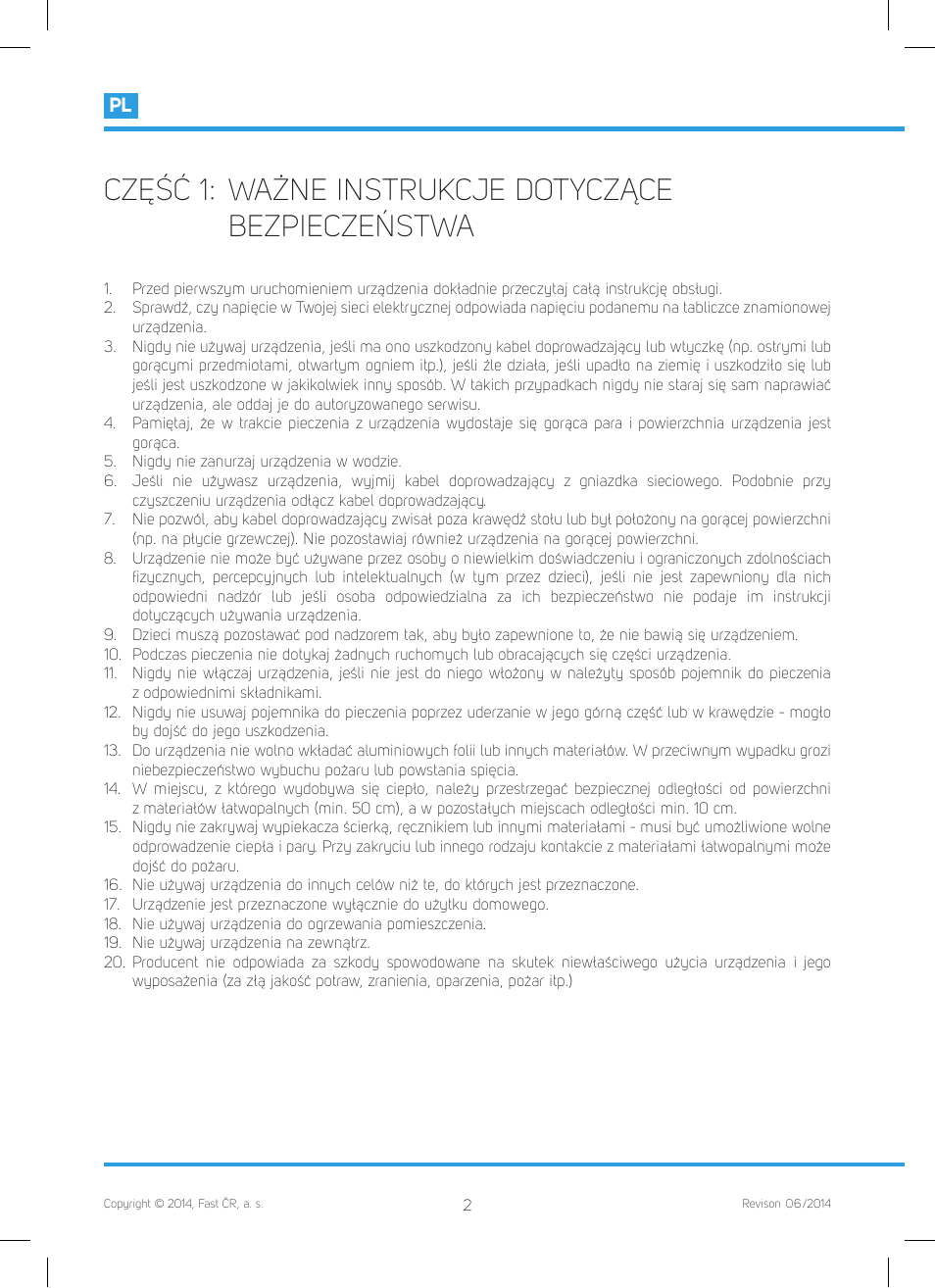 Część 1: ważne instrukcje dotyczące bezpieczeństwa | Philco PHBM 7000 User Manual | Page 72 / 88