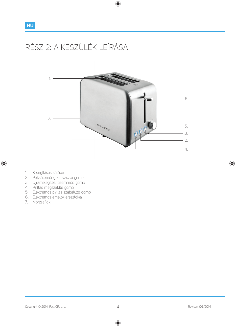 Rész 2: a készülék leírása | Philco PHTA 3000 User Manual | Page 30 / 42