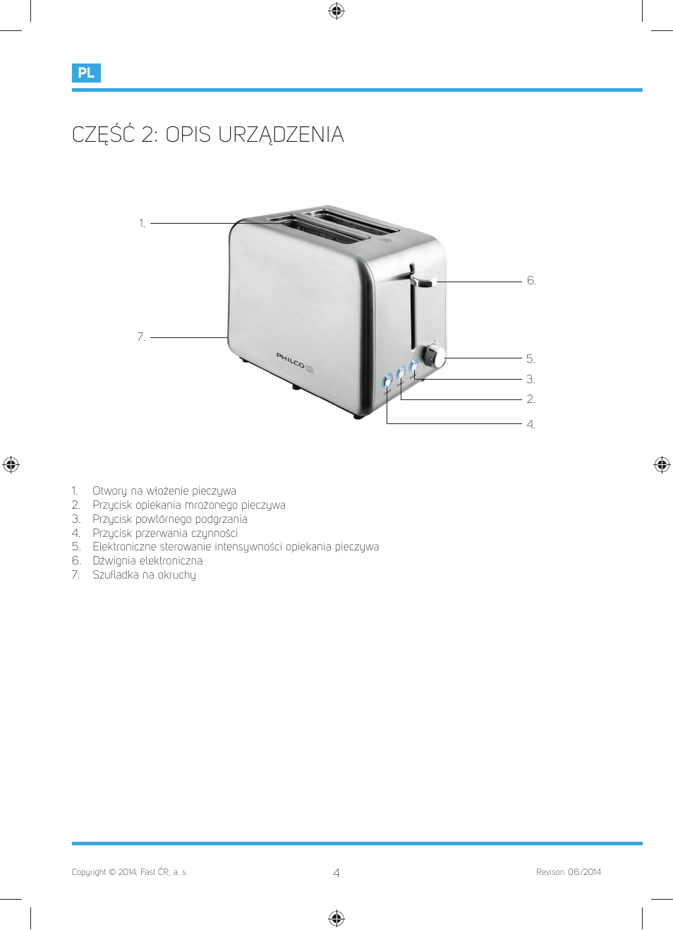 Część 2: opis urządzenia | Philco PHTA 3000 User Manual | Page 38 / 42