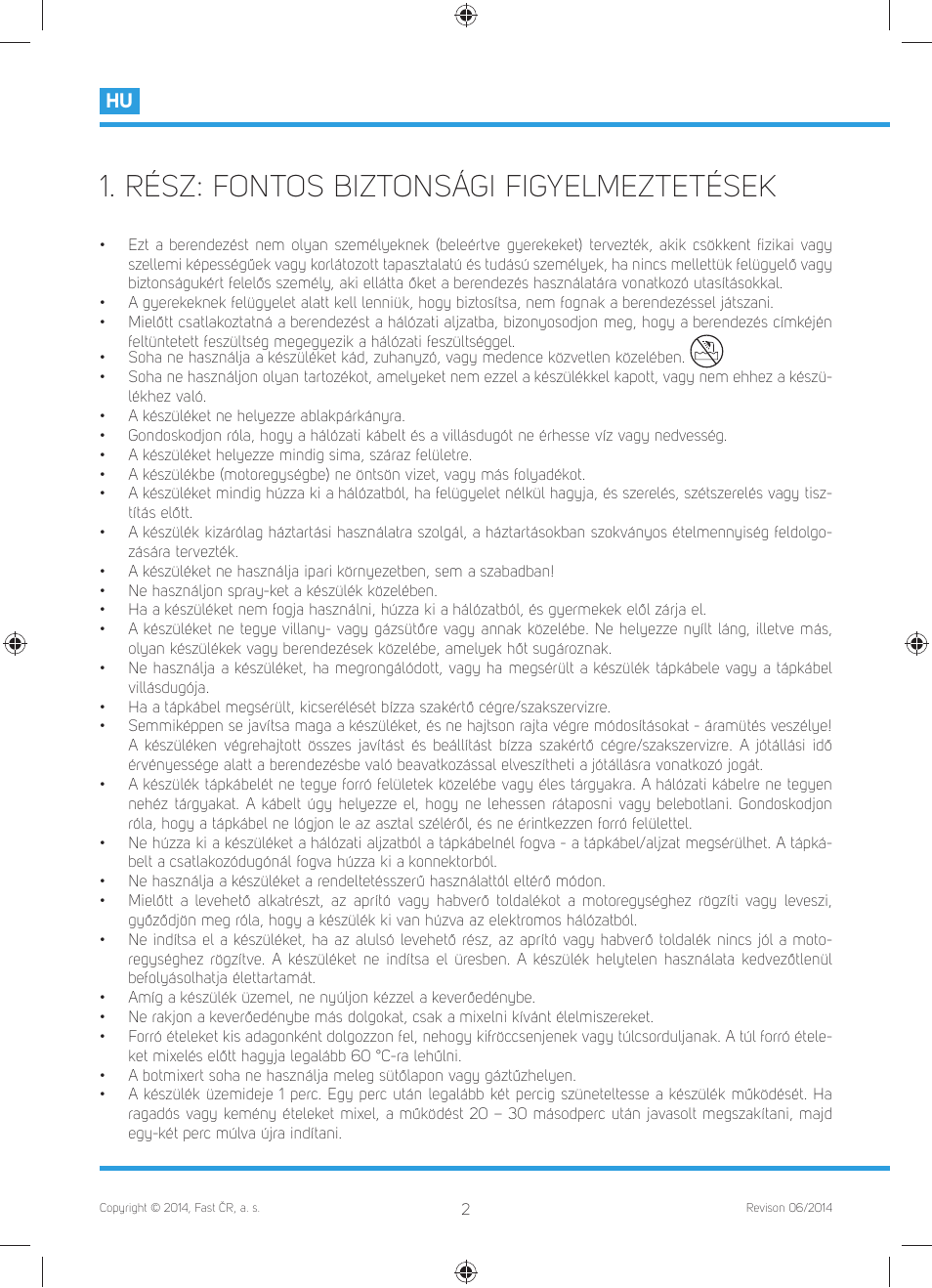 Rész: fontos biztonsági figyelmeztetések | Philco PHHB 6603 User Manual | Page 40 / 62