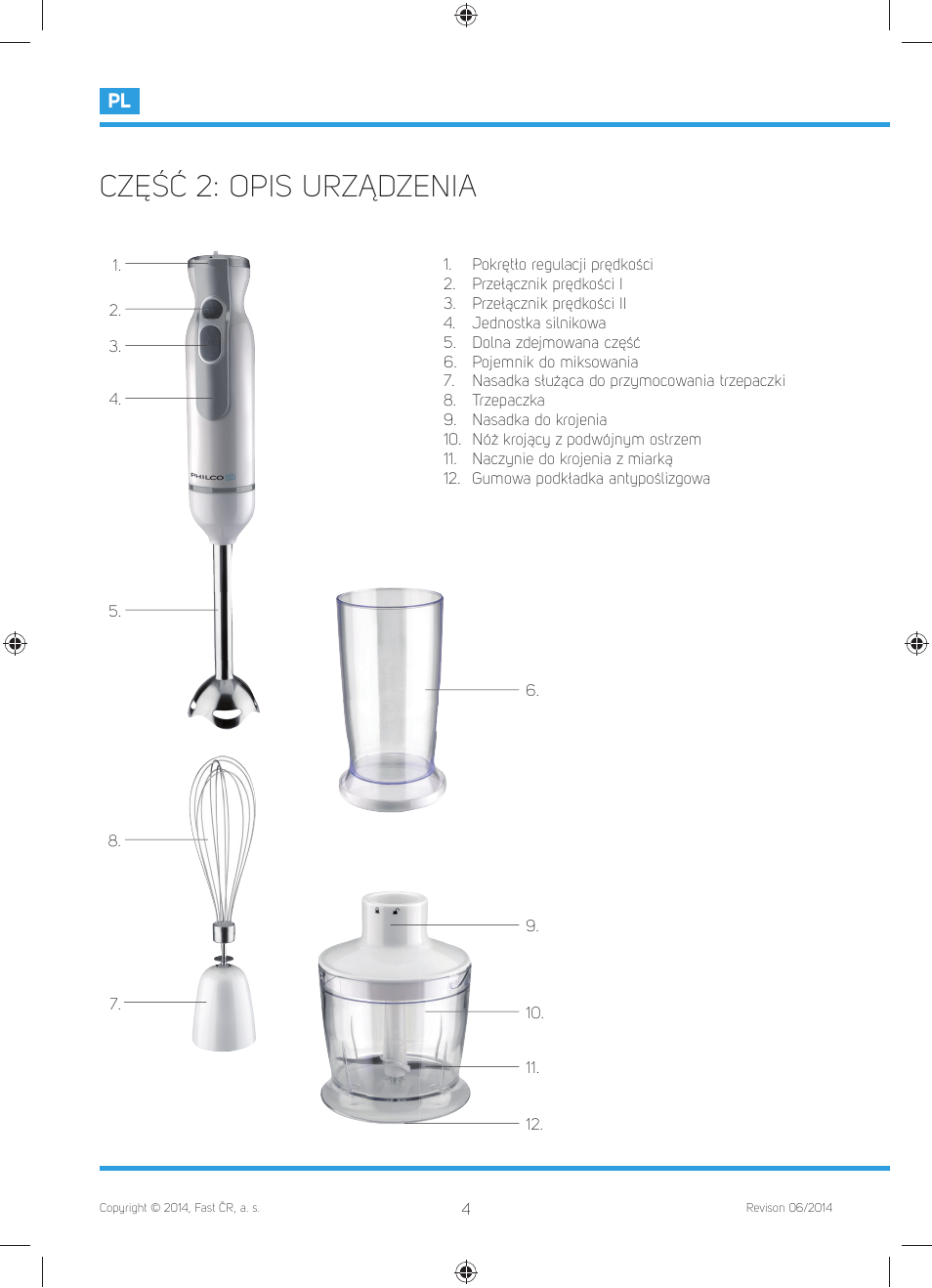 Część 2: opis urządzenia | Philco PHHB 6603 User Manual | Page 54 / 62