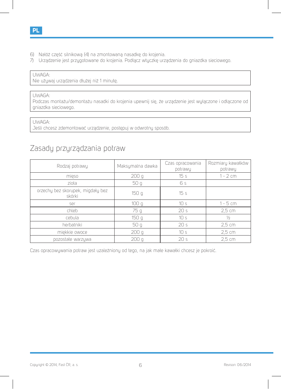 Zasady przyrządzania potraw | Philco PHHB 6611 User Manual | Page 44 / 48