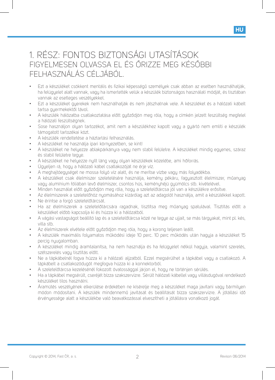 Rész: fontos biztonsági utasítások | Philco PHFS 8000 User Manual | Page 25 / 40