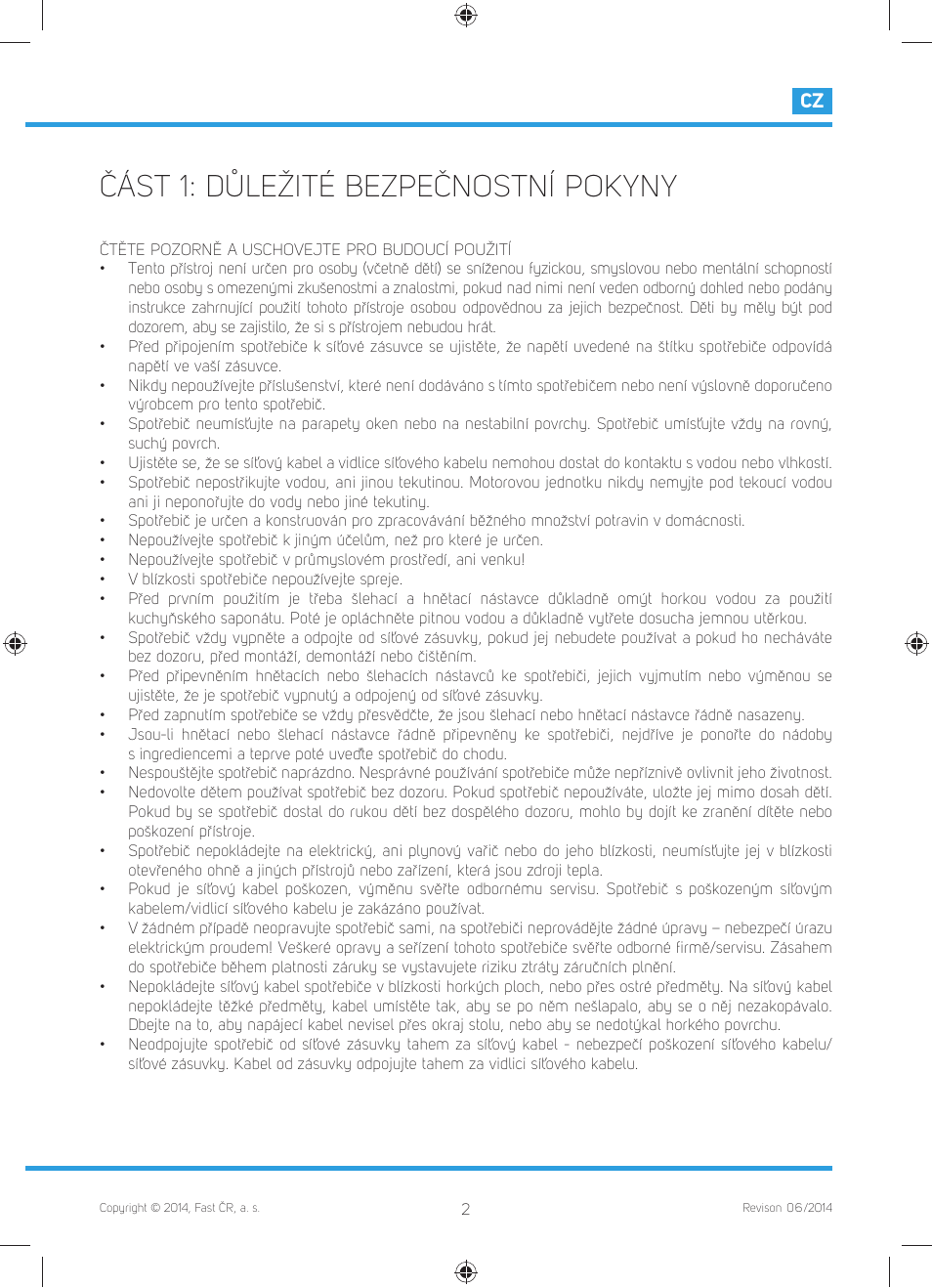 Část 1: důležité bezpečnostní pokyny | Philco PHHM 6301 User Manual | Page 13 / 48