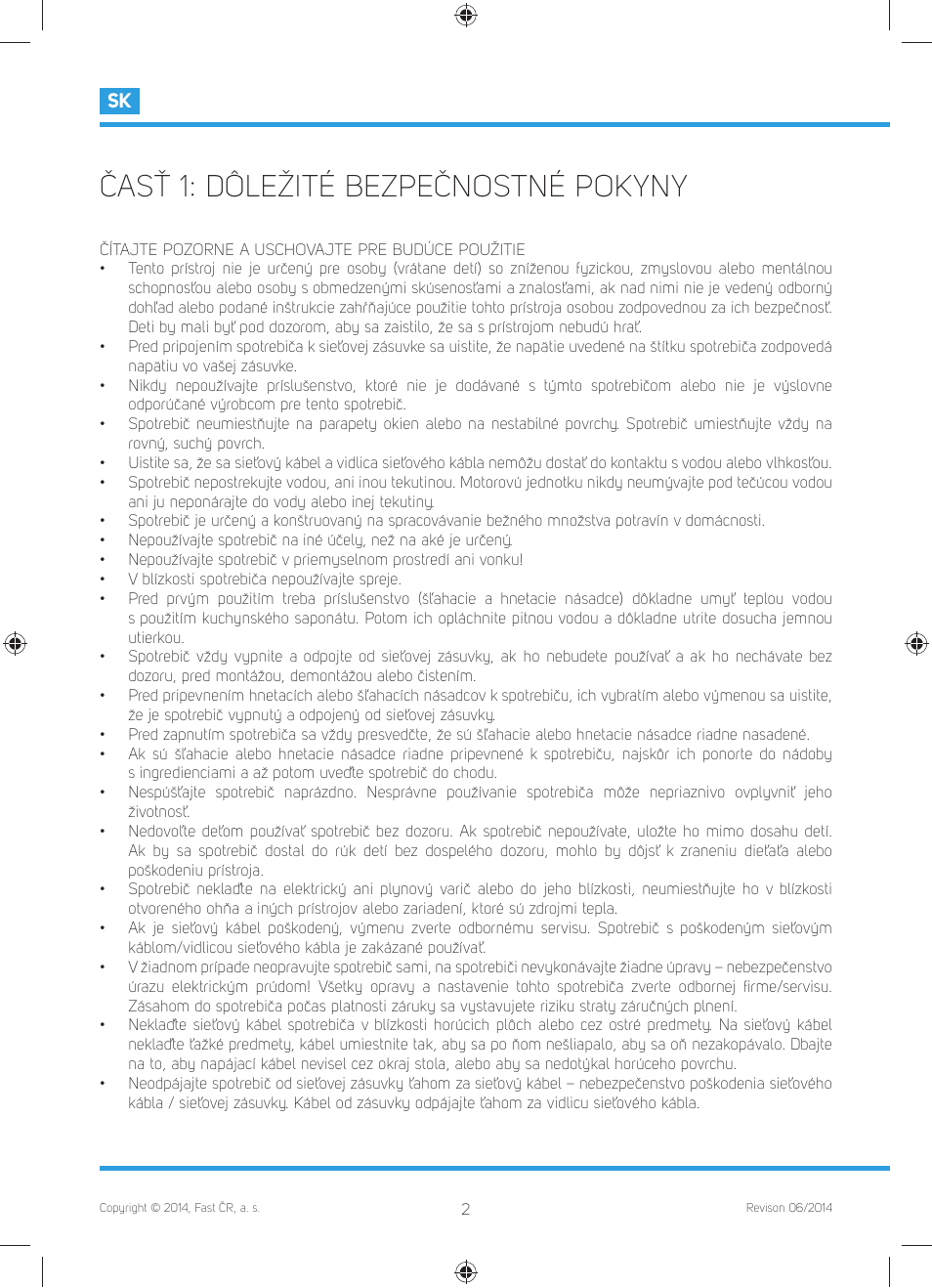 Časť 1: dôležité bezpečnostné pokyny | Philco PHHM 6301 User Manual | Page 22 / 48