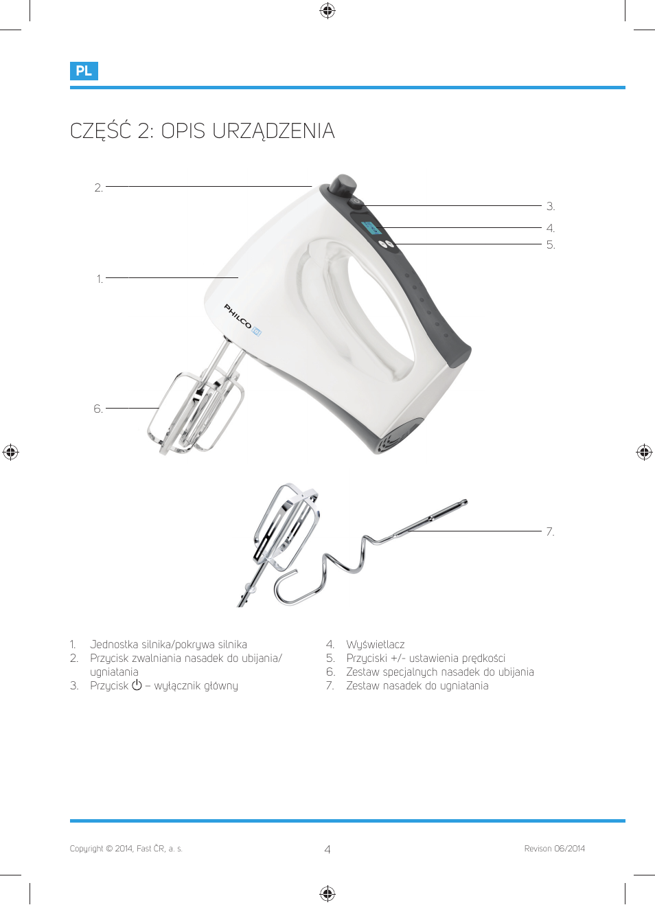 Część 2: opis urządzenia | Philco PHHM 6301 User Manual | Page 42 / 48