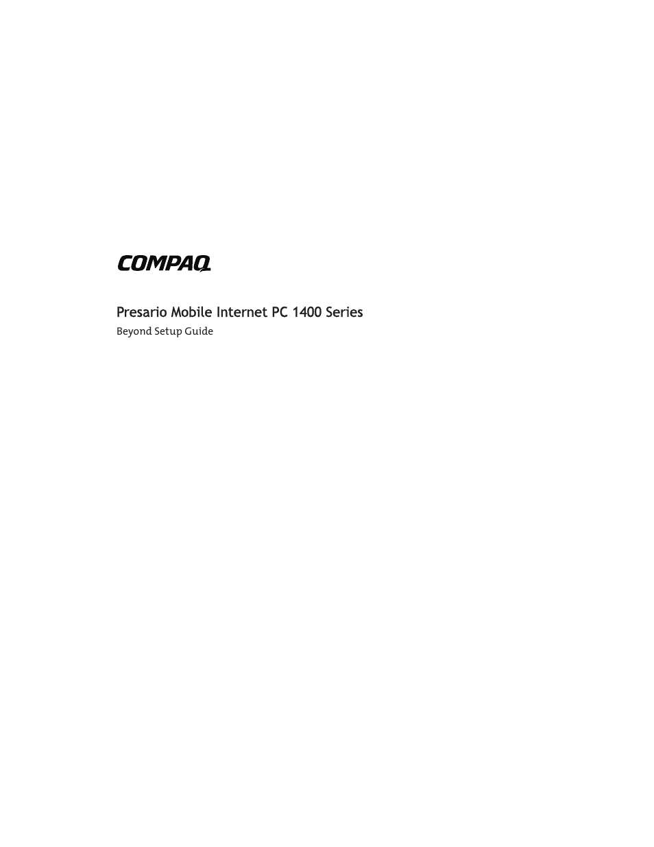 Compaq 1400 User Manual | 164 pages