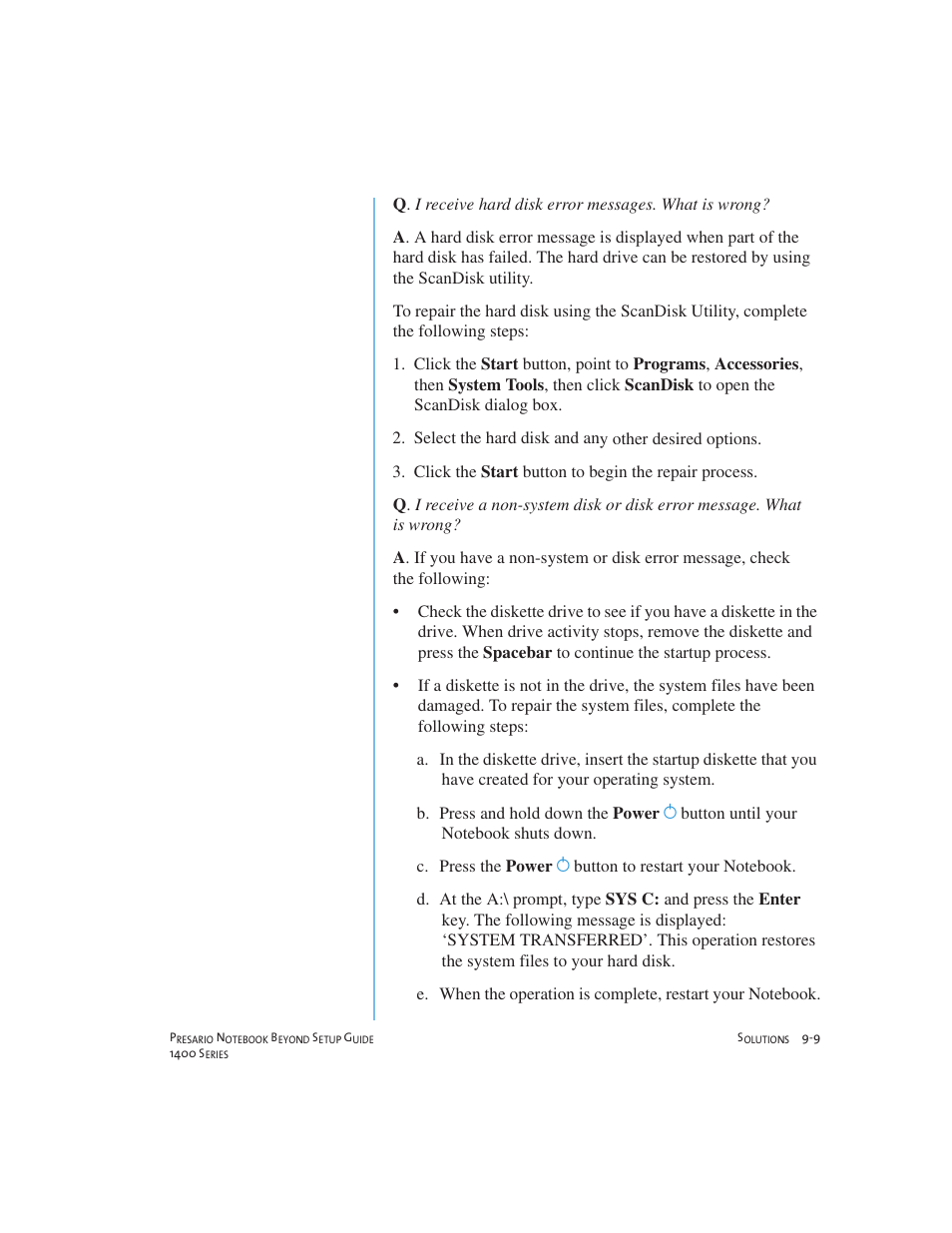 Compaq 1400 User Manual | Page 123 / 164