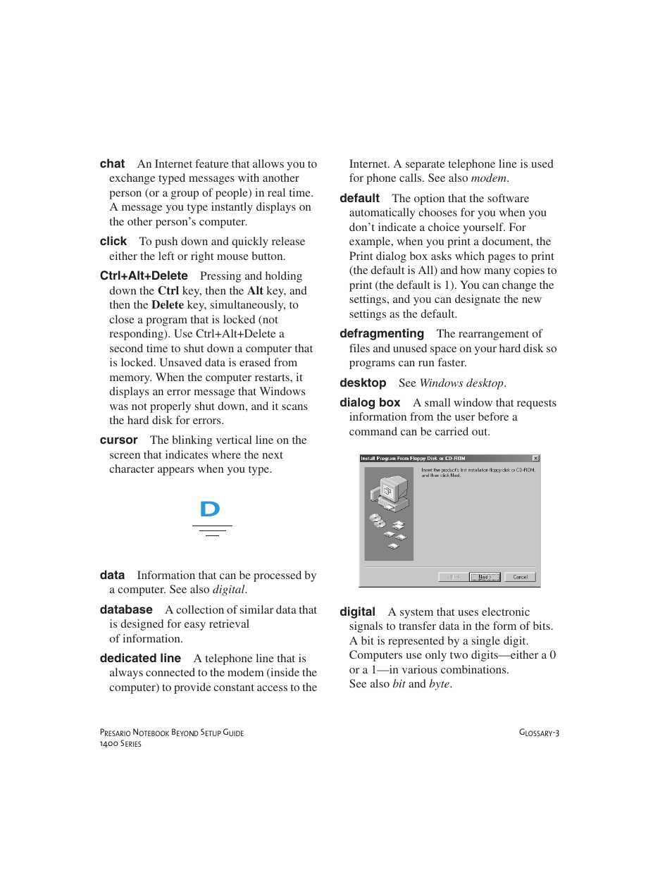 Compaq 1400 User Manual | Page 143 / 164