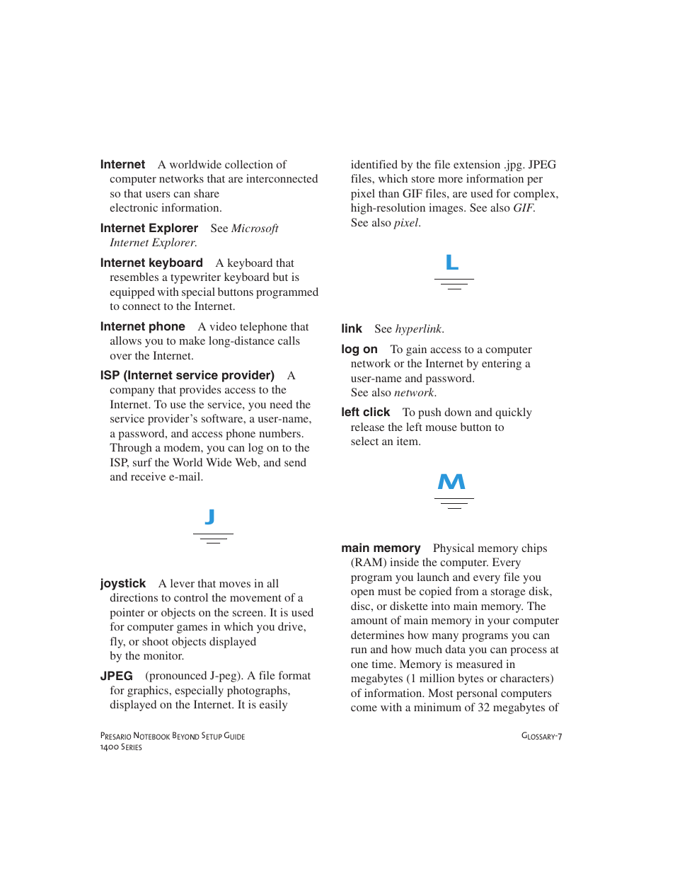 Compaq 1400 User Manual | Page 147 / 164