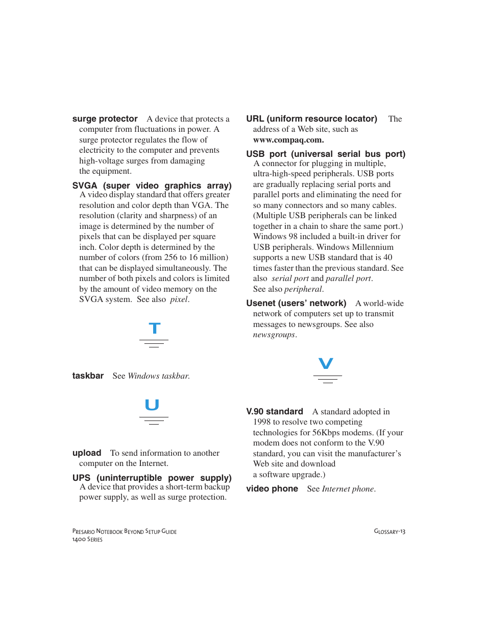 Compaq 1400 User Manual | Page 153 / 164