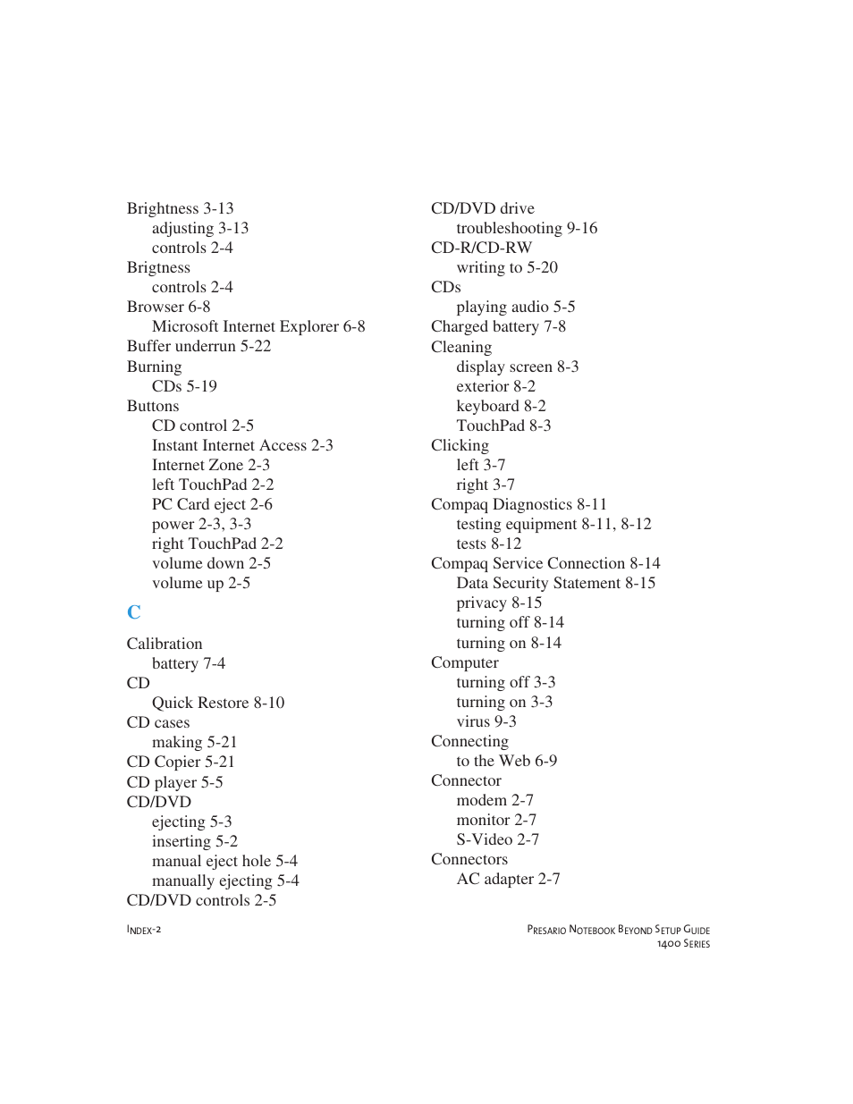 Compaq 1400 User Manual | Page 158 / 164