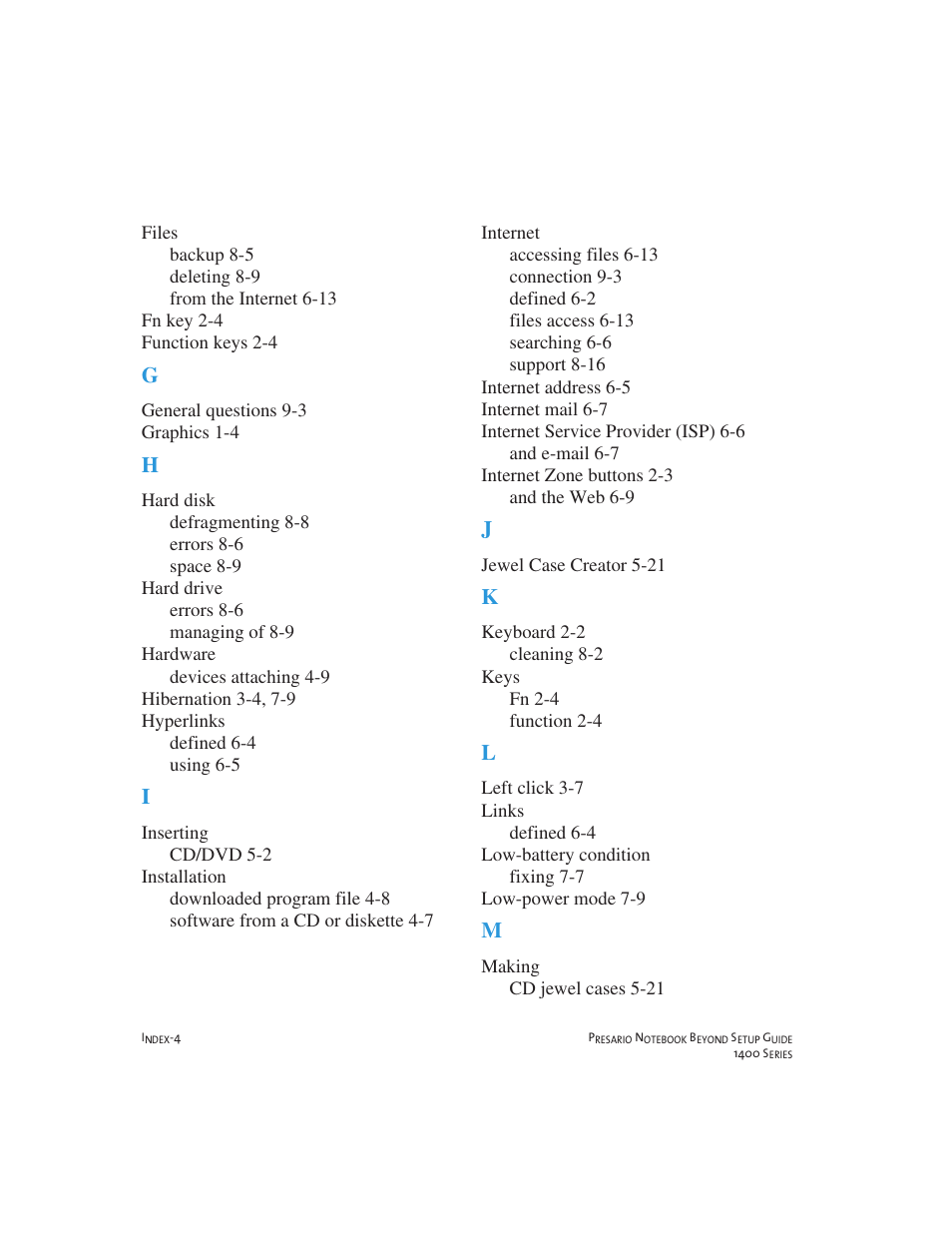 Compaq 1400 User Manual | Page 160 / 164