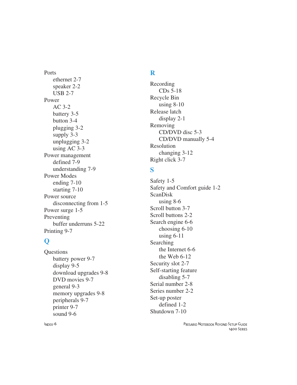 Compaq 1400 User Manual | Page 162 / 164