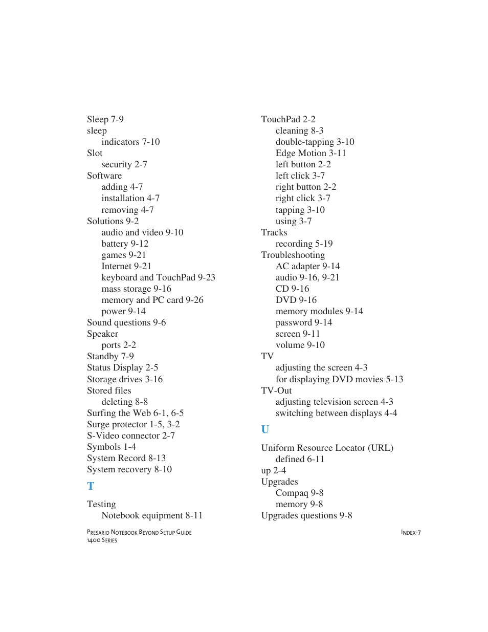 Compaq 1400 User Manual | Page 163 / 164