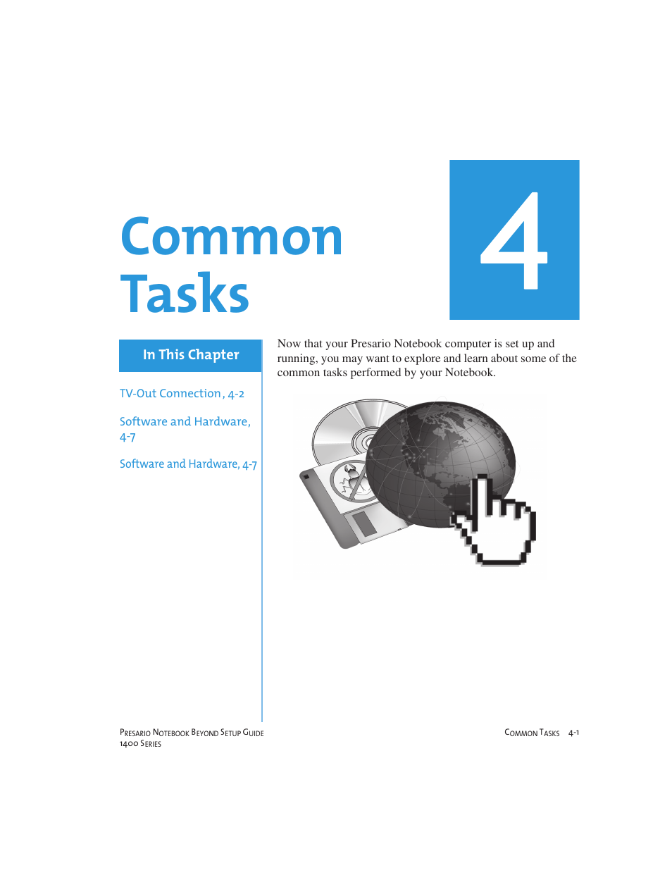 Common tasks | Compaq 1400 User Manual | Page 41 / 164