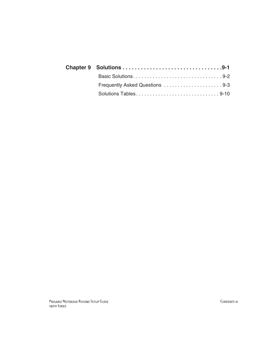 Chapter 9 solutions -1 | Compaq 1400 User Manual | Page 5 / 164