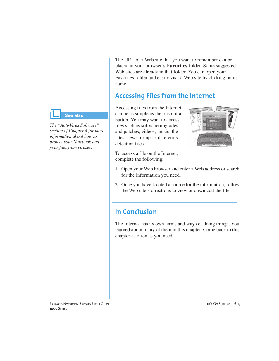 Accessing files from the internet | Compaq 1400 User Manual | Page 87 / 164