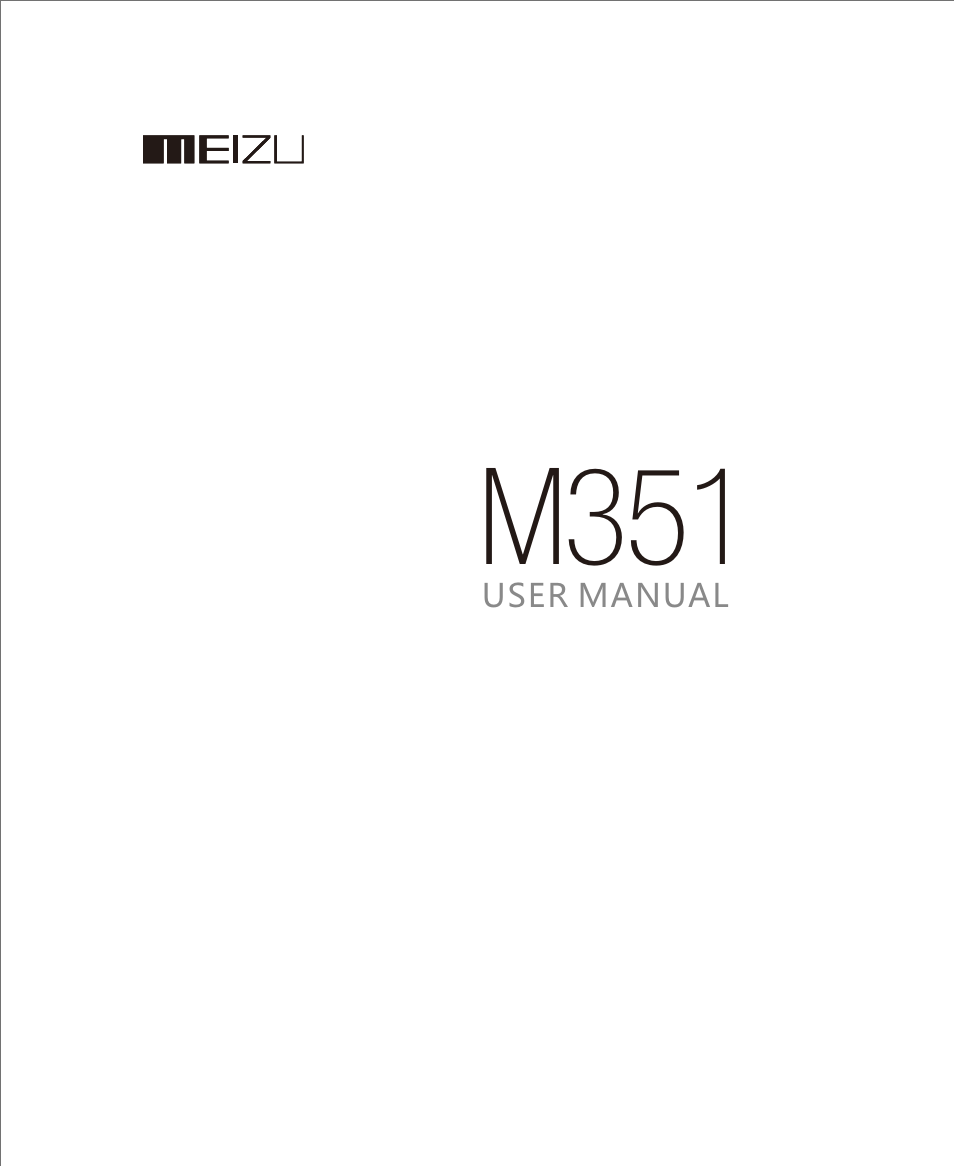 Meizu M351 User Manual | 61 pages