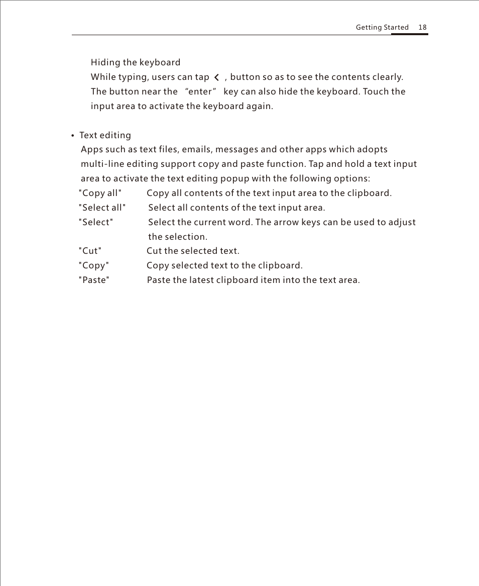 Text input | Meizu M351 User Manual | Page 18 / 61