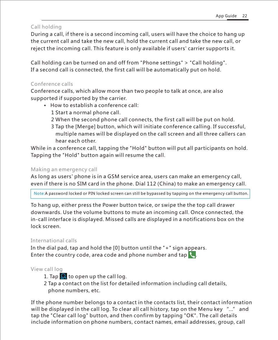 Phone 2 | Meizu M351 User Manual | Page 22 / 61